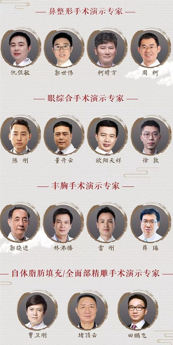 2018中國眼鼻整形高峰論壇演示專家名單